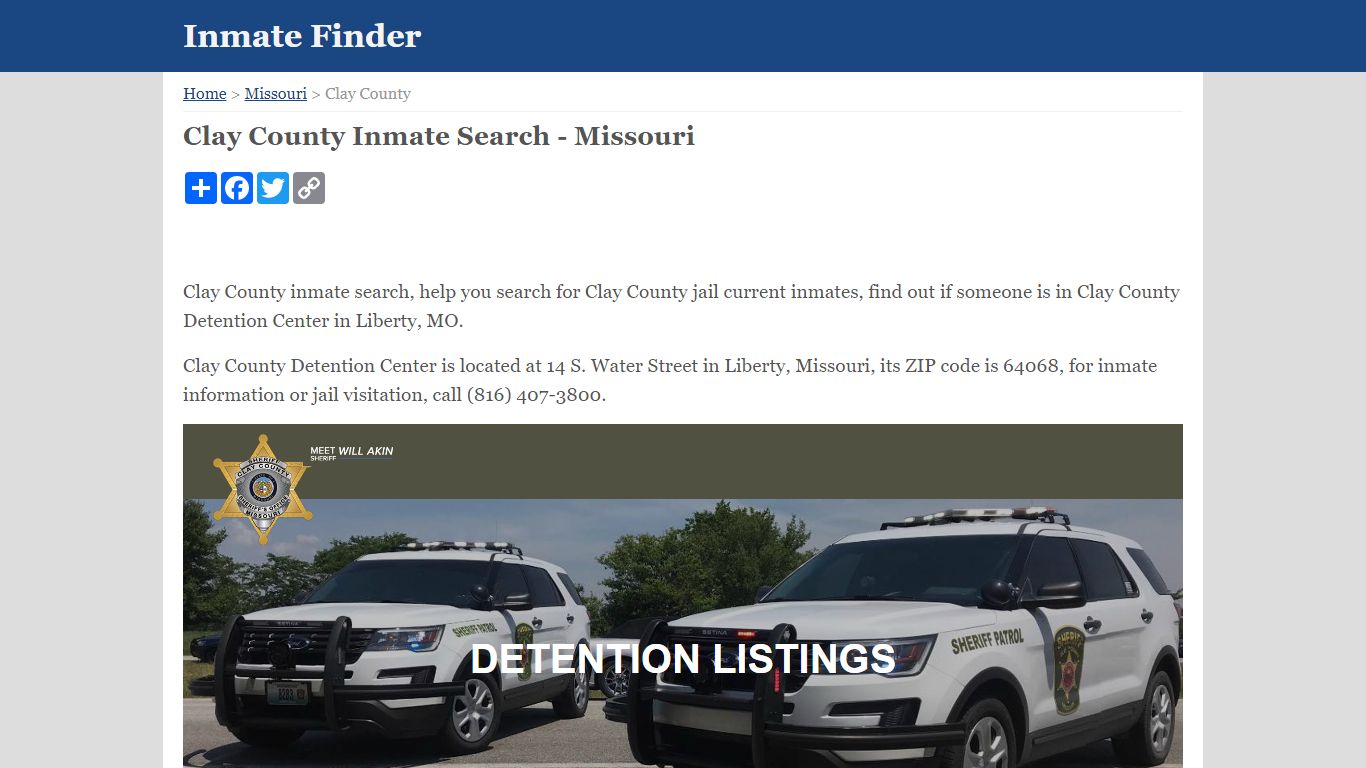Clay County Inmate Search - Missouri